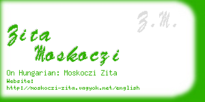 zita moskoczi business card